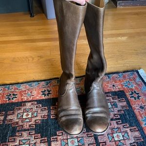 Frye Melissa leather boots with back snaps